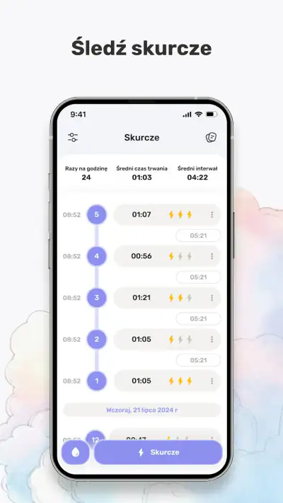 Dziecko: Czasomierz skurczy screenshot 1