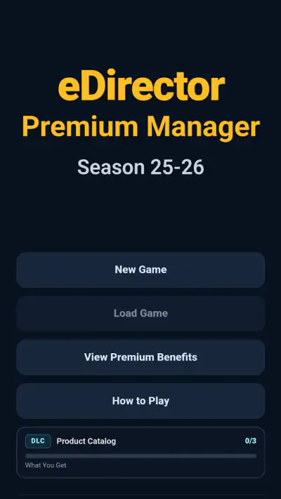 eDirector™ Football Manager 26 screenshot 1