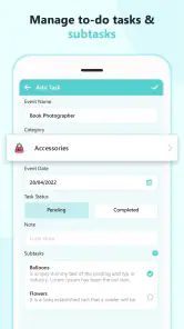 Event Planner - Guests, Todo screenshot