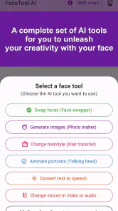 FaceTool: Face Swap & Generate screenshot