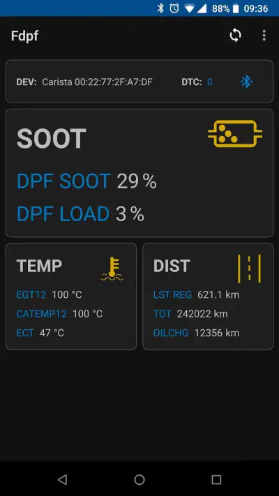 Fdpf - DPF Monitor for FORD screenshot 1