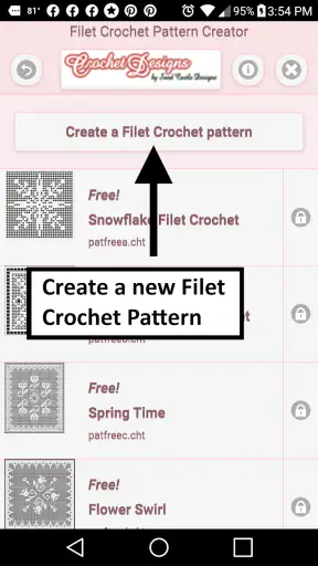 Filet Crochet Pattern Creator screenshot 1