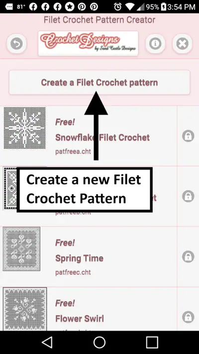 Filet Crochet Pattern Creator screenshot 1