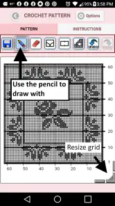 Filet Crochet Pattern Creator screenshot