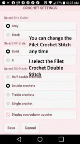 Filet Crochet Pattern Creator screenshot