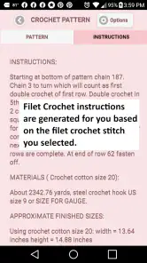 Filet Crochet Pattern Creator screenshot