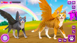 Flying Wild Cat Care Sim 3D screenshot 1