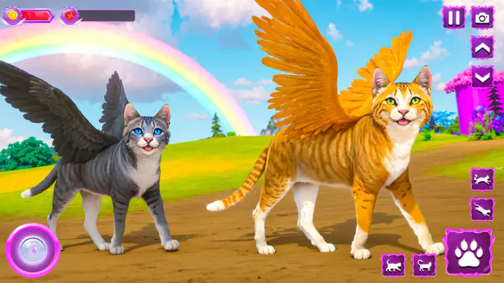 Flying Wild Cat Care Sim 3D screenshot 1