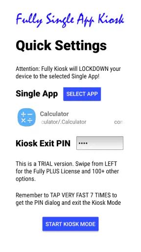 Fully Single App Kiosk screenshot 1
