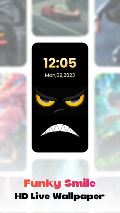 Funky Smiles Live Wallpaper screenshot 1