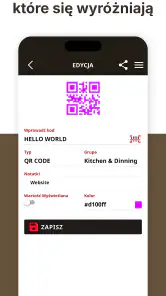 Generator QR i kodów screenshot