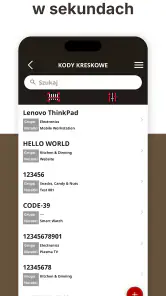 Generator QR i kodów screenshot