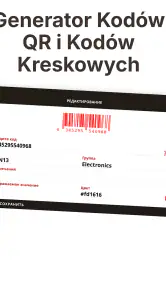 Generator QR i kodów screenshot