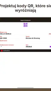 Generator QR i kodów screenshot