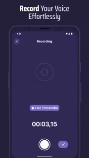 Głos i Transkrypt – QuickVox screenshot 2
