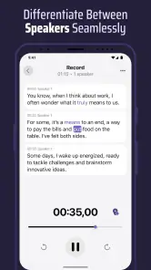 Głos i Transkrypt – QuickVox screenshot
