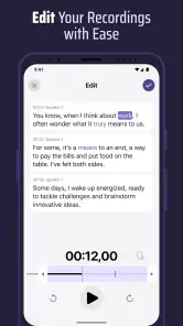 Głos i Transkrypt – QuickVox screenshot
