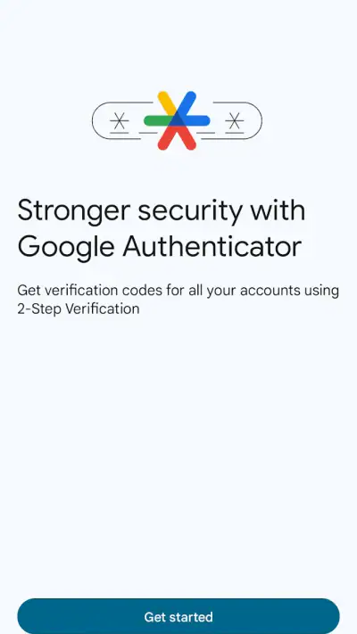 Google Authenticator screenshot 1