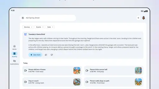 Google Home screenshot