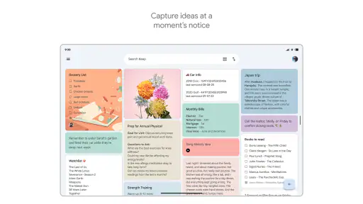 Google Keep – notatki i listy screenshot