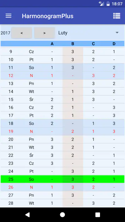 HarmonogramPlus screenshot 1