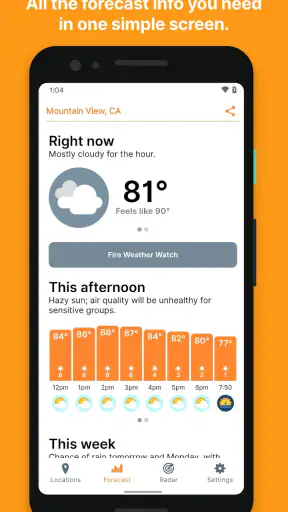 Hello Weather screenshot 1