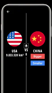 Higher or Lower : Country Area screenshot 1