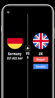 Higher or Lower : Country Area screenshot 4
