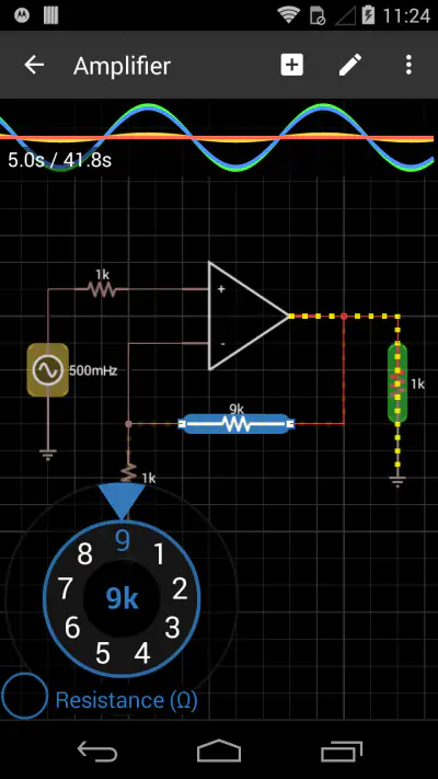 iCircuit Electronics Simulator screenshot 1