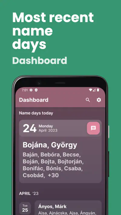 Imieniny - Kalendarz Świąt screenshot 1