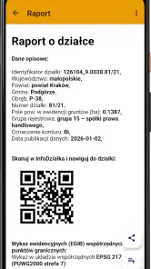 InfoDziałka - granice działki screenshot
