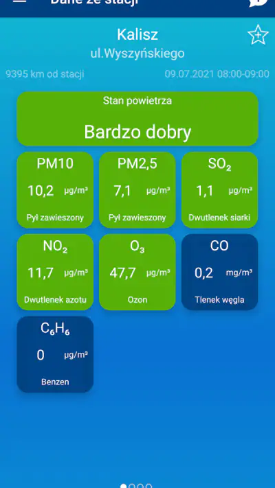 Jakość powietrza w Polsce screenshot 1