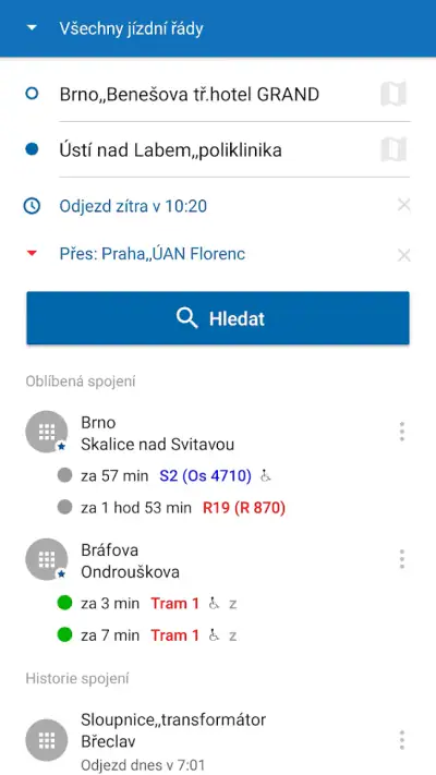 Jízdní řády IDOS screenshot 1