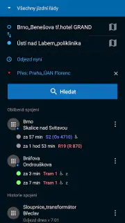 Jízdní řády IDOS screenshot 2