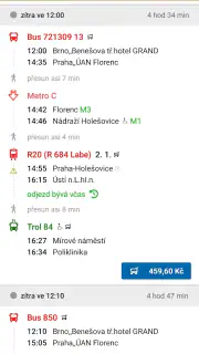 Jízdní řády IDOS screenshot 5