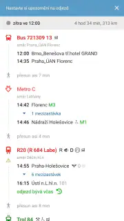 Jízdní řády IDOS screenshot 6