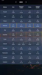 Kalendarz księżycowy screenshot