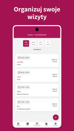 Kalendarz Manicure – AppNail screenshot 1