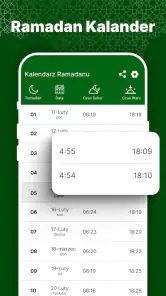 Kalendarz ramadanu 2026 Iftar screenshot