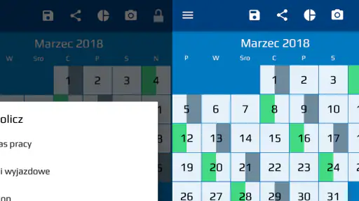 Kalendarz zmianowy screenshot 2