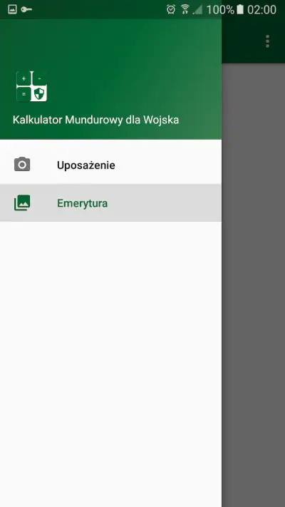 Kalkulator Mundurowy screenshot 1