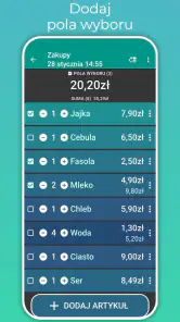 Kalkulator zakupów screenshot