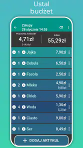 Kalkulator zakupów screenshot