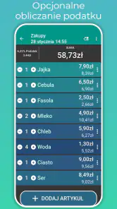 Kalkulator zakupów screenshot