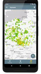 Kanarek - ostrzeżenia o smogu screenshot