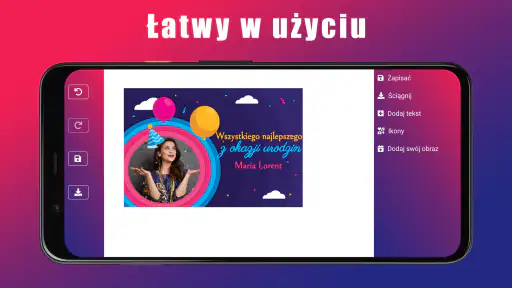Karta zaproszenie na urodziny screenshot