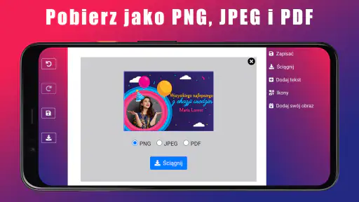 Karta zaproszenie na urodziny screenshot