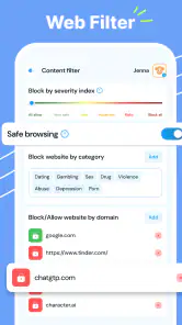 KidsNanny Parental Control App screenshot
