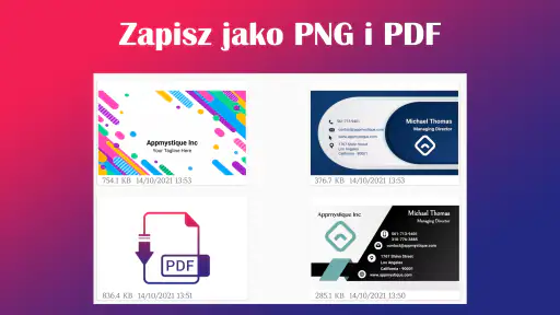 Kreator wizytówek screenshot