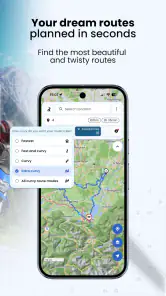 Kurviger Motorcycle Navigation screenshot